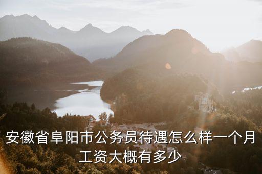 安徽省阜陽(yáng)市公務(wù)員待遇怎么樣一個(gè)月工資大概有多少