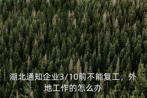 湖北出入證怎么辦,外地工作的怎么辦