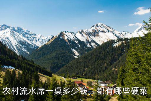 石家莊海皇酒樓多少錢一桌,農村流水席一桌多少錢