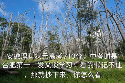 今年安徽高考文理科狀元是多少分,安徽理科狀元高考710分