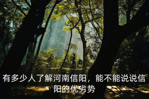 有多少人了解河南信陽，能不能說說信陽的優劣勢