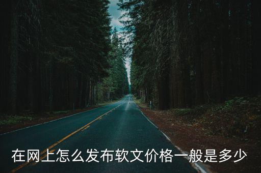 在網上怎么發布軟文價格一般是多少