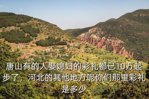唐山有的人娶媳婦的彩禮都已10萬起步了，河北的其他地方呢你們那里彩禮是多少