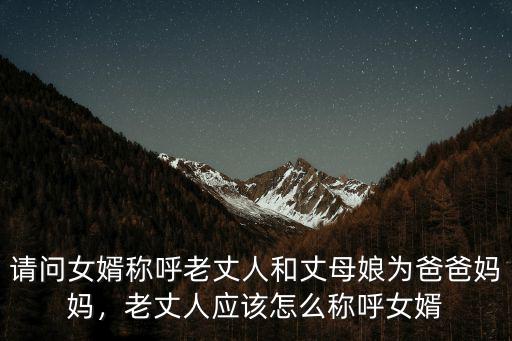 武漢市老丈人怎么對女婿,老丈人應該怎么稱呼女婿