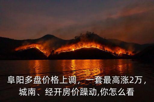 阜陽多盤價格上調，一套最高漲2萬，城南、經開房價躁動,你怎么看