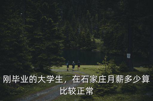 剛畢業的大學生，在石家莊月薪多少算比較正常