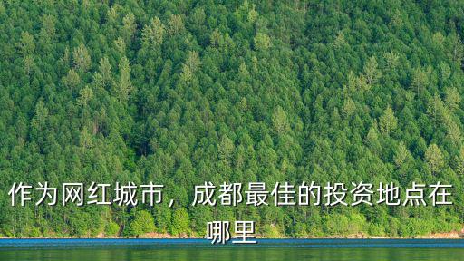 作為網紅城市，成都最佳的投資地點在哪里