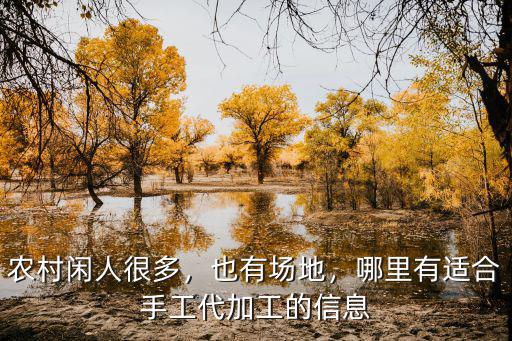 河南農村代加工去哪里接活,哪里有適合手工代加工的信息