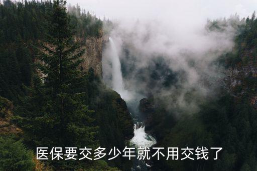 醫保要交多少年就不用交錢了