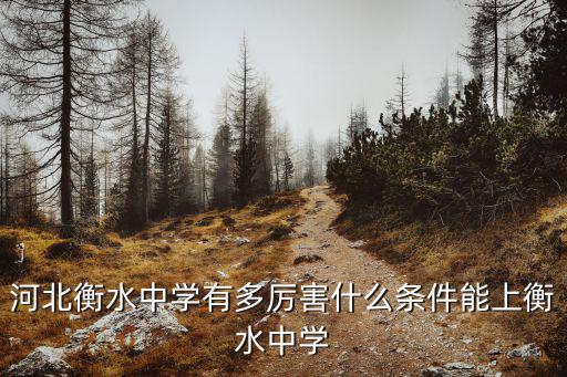 河北衡水中學有多厲害什么條件能上衡水中學