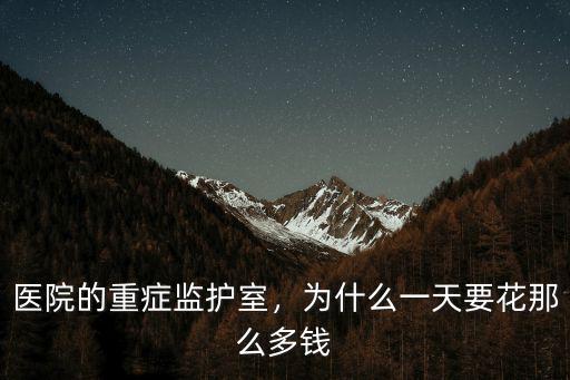 滄州中心醫院重癥監護一天多少錢,醫院的重癥監護室