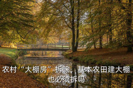 在平頂山建的大棚房怎么辦,農村大棚房拆除