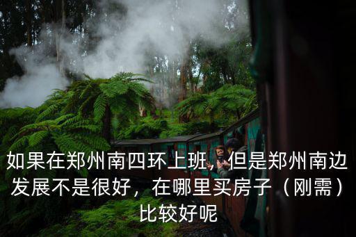 如果在鄭州南四環上班，但是鄭州南邊發展不是很好，在哪里買房子（剛需）比較好呢
