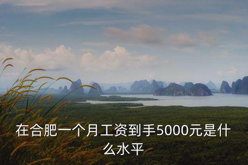 合肥4000 工資是多少,在合肥是什么水平