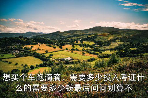 阜陽(yáng)跑滴滴需要多少錢(qián),考證什么的需要多少錢(qián)