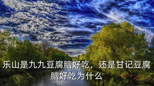 樂山哪里的方豆腐好吃,樂山是九九豆腐腦好吃