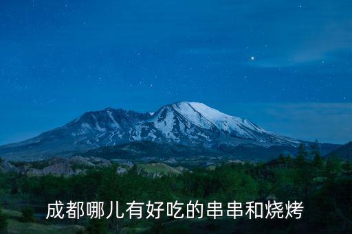 成都哪兒有好吃的串串和燒烤