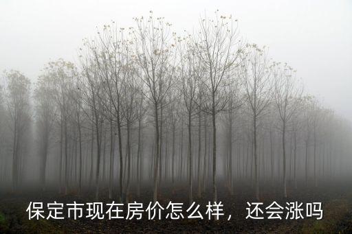 保定市現(xiàn)在房價(jià)怎么樣，還會(huì)漲嗎