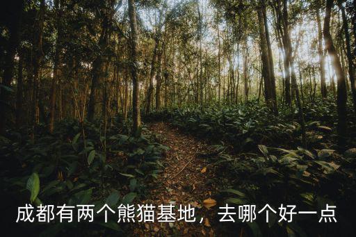 成都有兩個熊貓基地，去哪個好一點