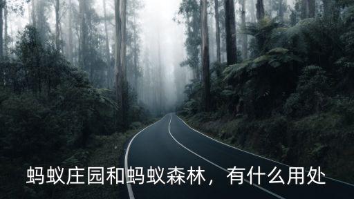 螞蟻莊園和螞蟻森林，有什么用處