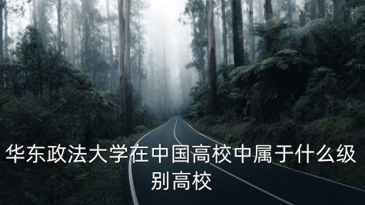華東政法大學(xué)在中國高校中屬于什么級別高校
