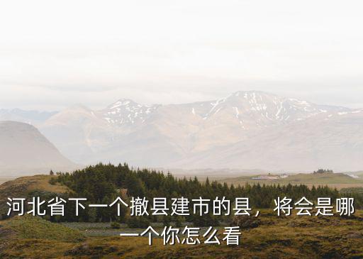 河北省下一個撤縣建市的縣，將會是哪一個你怎么看