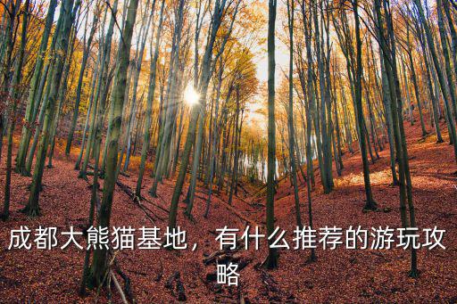 成都繁育基地熊貓釣貓?jiān)谀睦?成都的大熊貓基地在哪里