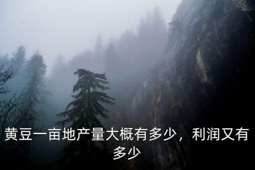 黃豆一畝地產量大概有多少，利潤又有多少