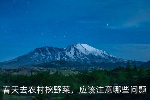 春天去農村挖野菜，應該注意哪些問題
