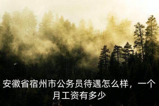安徽省宿州市公務(wù)員待遇怎么樣，一個(gè)月工資有多少