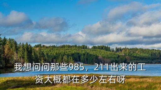 我想問問那些985，211出來的工資大概都在多少左右呀