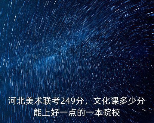 河北美術(shù)聯(lián)考專業(yè)總分多少分,河北美術(shù)聯(lián)考249分