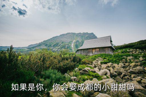 成都小甜甜是哪里的,你會娶成都的小甜甜嗎