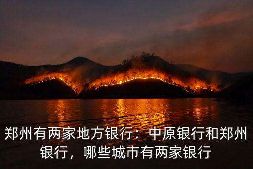 中原銀行鄭州支行有多少,中原銀行和鄭州銀行