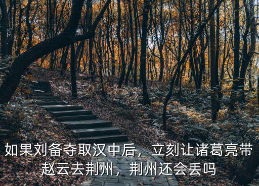諸葛亮怎么拿荊州,劉備如果讓諸葛亮鎮(zhèn)守荊州
