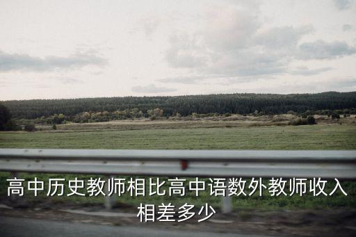 高中歷史教師相比高中語數外教師收入相差多少