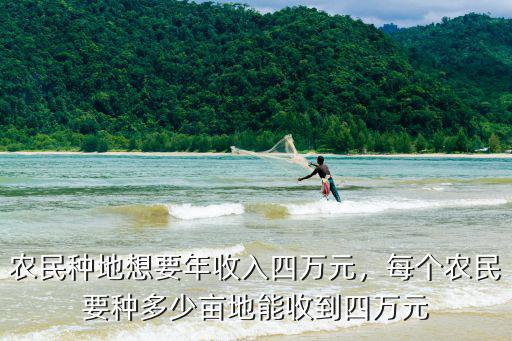 河北農民種地收入多少,農民種地想要年收入四萬元