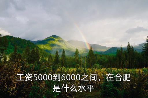 合肥4000 工資是多少錢,在合肥是什么水平