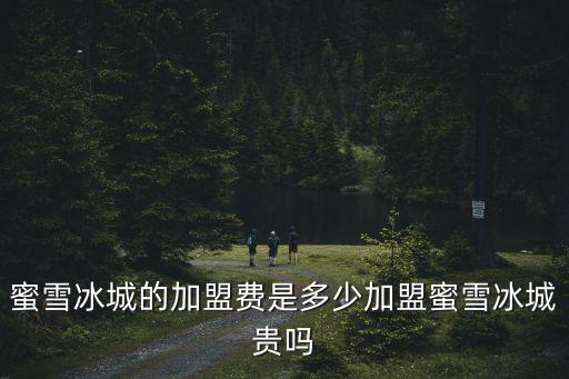 六安投資蜜雪冰城要多少錢,蜜雪冰城的加盟費是多少