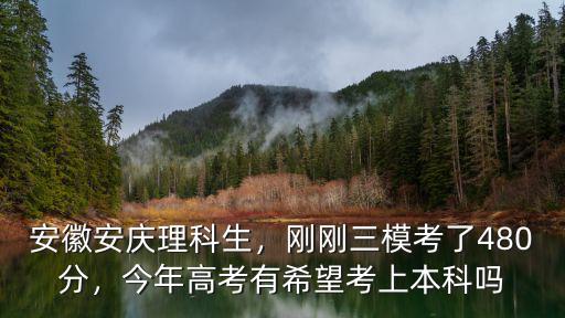 安徽安慶理科生，剛剛三模考了480分，今年高考有希望考上本科嗎
