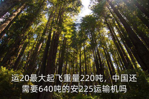運20最大起飛重量220噸，中國還需要640噸的安225運輸機嗎