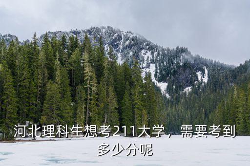 河北理科生想考211大學(xué)，需要考到多少分呢