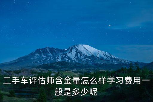 四川二手車評估師證在哪里報名,二手車評估師含金量怎么樣