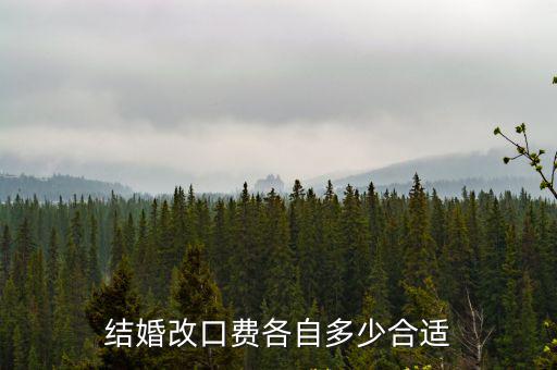 結婚改口費各自多少合適
