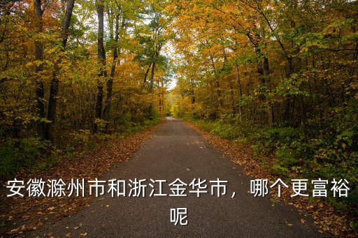 安徽滁州市和浙江金華市，哪個更富裕呢