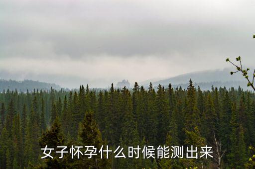 女子懷孕什么時(shí)候能測(cè)出來