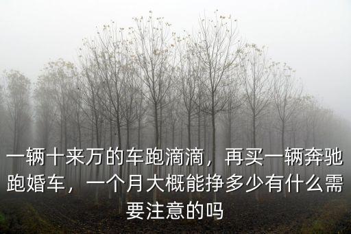 一輛十來萬的車跑滴滴，再買一輛奔馳跑婚車，一個月大概能掙多少有什么需要注意的嗎