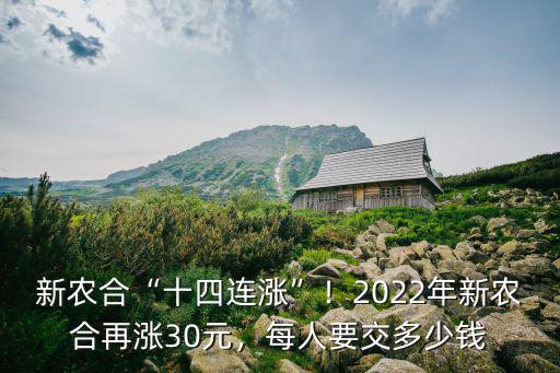 三門峽市新農合每人交多少錢,每人要交多少錢