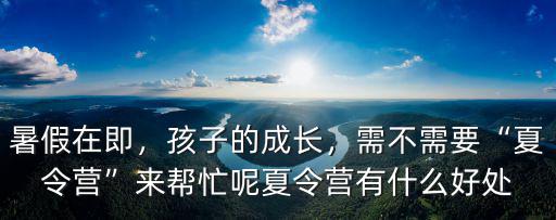 暑假在即，孩子的成長，需不需要“夏令營”來幫忙呢夏令營有什么好處