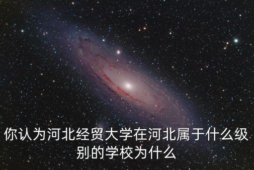你認(rèn)為河北經(jīng)貿(mào)大學(xué)在河北屬于什么級別的學(xué)校為什么